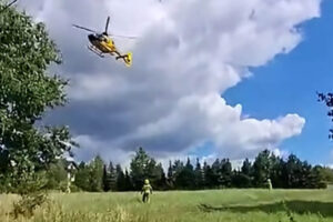 Wypadek na hulajnodze w Czańcu. Lądował śmigłowiec LPR