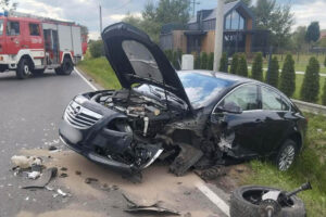 Wypadek dwóch samochodów w Rusocicach