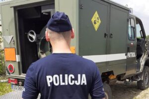 Dwa pociski moździerzowe znalezione na posesji w Brzezince