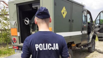 Dwa pociski moździerzowe znalezione na posesji w Brzezince