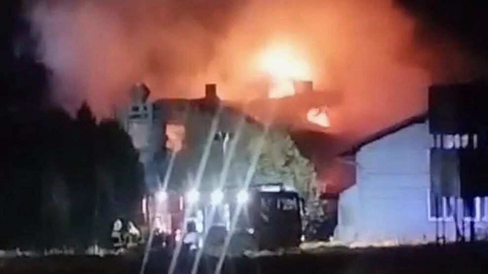 Pożar stolarni w Kalwarii Zebrzydowskiej